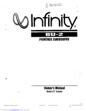 Infinity BU-2 Owner's Manual