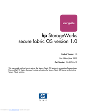 HP StorageWorks Secure Fabric OS 1.0 User Manual
