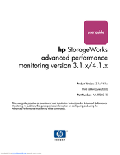 HP StorageWorks Advanced Performance Monitoring 3.1 User Manual