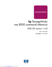 HP StorageWorks 8000 - NAS Command Reference Manual