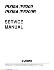 Canon Pixma iP5200 Series Service Manual
