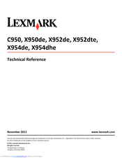 Lexmark X952de Technical Reference Manual