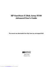 HP Surestore Disk Array 12h - And FC60 Advanced User's Manual
