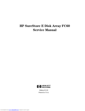 HP Surestore Disk Array 12h - And FC60 Service Manual
