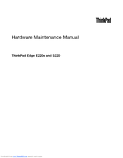 Lenovo ThinkPad Edge S220 Hardware Maintenance Manual