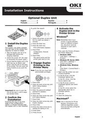 Oki C610cdn Installation Instructions Manual