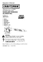CRAFTSMAN 358.794731 Operator's Manual