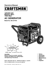 CRAFTSMAN 580.327182 Operators Operator's Manual