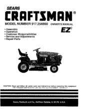 CRAFTSMAN EZ3 917.256660 Owner's Manual