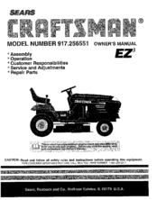 CRAFTSMAN EZ3 917.256551 Owner's Manual