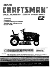 CRAFTSMAN EZ3 917.259830 Owner's Manual
