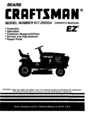 CRAFTSMAN EZ3 917.256524 Owner's Manual