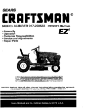 CRAFTSMAN EZ3 917.258555 Owner's Manual