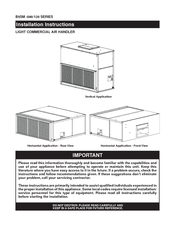 Nordyne B5SM -090 Series Installation Instructions Manual