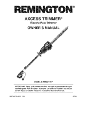Remington Axcess trimmer RM3017HP Owner's Manual