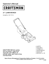 CRAFTSMAN 247.37111 Operator's Manual