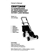 CRAFTSMAN 917.377545 Owner's Manual