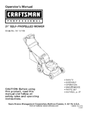 CRAFTSMAN 247.37109 Operator's Manual