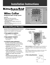 KitchenAid KUWS246EBL01 Installation Instructions