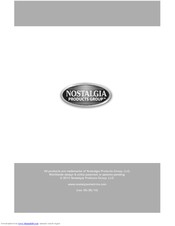 Nostalgia Electrics CCP-200 Instructions And Recipes Manual