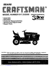CRAFTSMAN 3One 917.252590 Owner's Manual