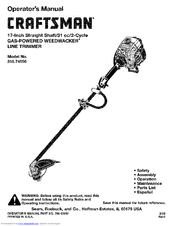 Craftsman WEEDWACKER 316.74556 Operator's Manual