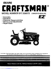 CRAFTSMAN EZ3 917.258572 Owner's Manual