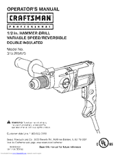 CRAFTSMAN 315.265670 Operator's Manual