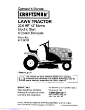 CRAFTSMAN 917.28707 Operator's Manual
