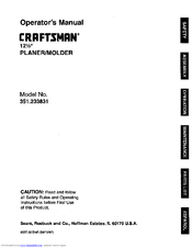 Craftsman 351.233831 Operator's Manual