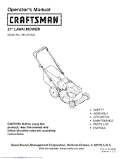 CRAFTSMAN 247.374330 Operator's Manual
