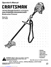 CRAFTSMAN BRUSHWACKER 316.74520 Operator's Manual