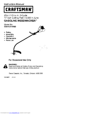 CRAFTSMAN WEEDWACKER C944.514460 Instruction Manual