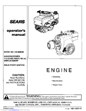 Craftsman 143.006006 Operator's Manual