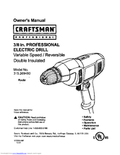 CRAFTSMAN 315.269460 Owner's Manual