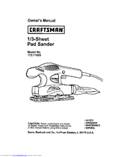 CRAFTSMAN 172.11625 Owner's Manual