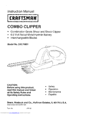 CRAFTSMAN 240.74801 Instruction Manual