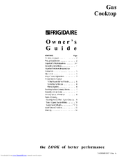 Frigidaire FGC26C3AWA Owner's Manual