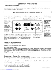 Frigidaire FED367ABC Control Control Manual