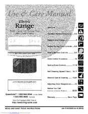 Frigidaire CGLEF379DCG Use & Care Manual