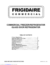 Frigidaire FCFS201LFB0 Use & Care Manual
