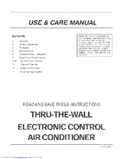 Frigidaire FAH10ER2T1 Use & Care Manual
