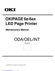 Oki OKIPAGE 6e Maintenance Manual