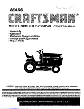 CRAFTSMAN 917.250560 Owner's Manual