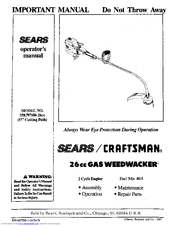 CRAFTSMAN WEEDWACKER 358.797180 Operator's Manual