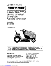 CRAFTSMAN 917.27686 Operator's Manual