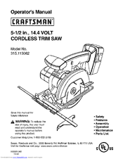 CRAFTSMAN 315.113082 Operator's Manual