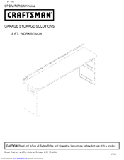 Craftsman GARAGE STORAGE SOLUTIONS Operator's Manual