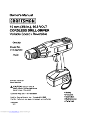 CRAFTSMAN 315.222560 Owner's Manual
