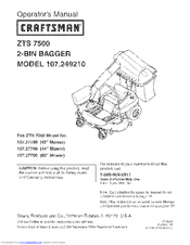 CRAFTSMAN 107.249210 Operator's Manual